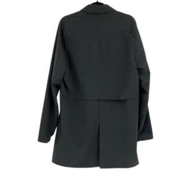 Lululemon Gray Long Full Zip Collared Trench Coat Jacket Size Small - Picture 2 of 5